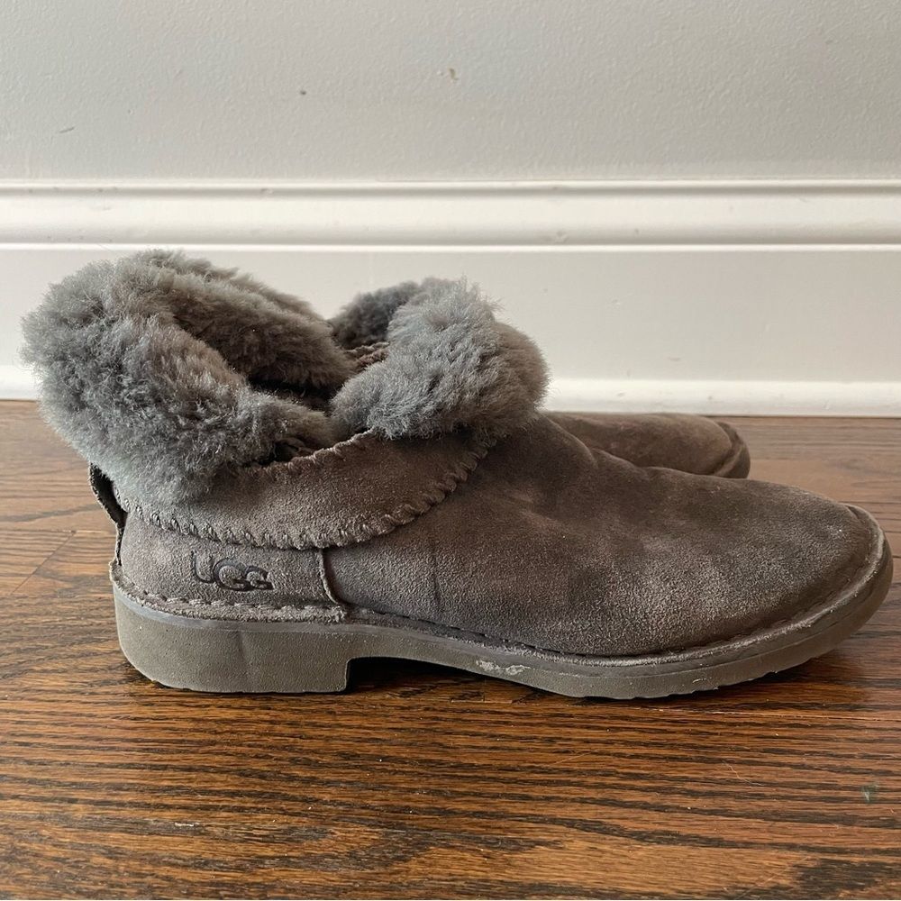 UGG McKay Gray Sheepskin Shearling Ankle Boots S/N 1012358